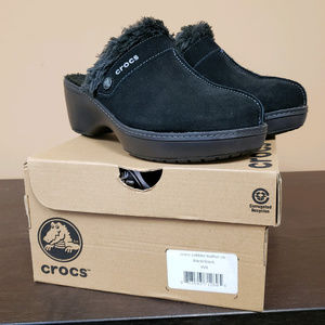 Crocs Suede Clog with Faux Fur Lining